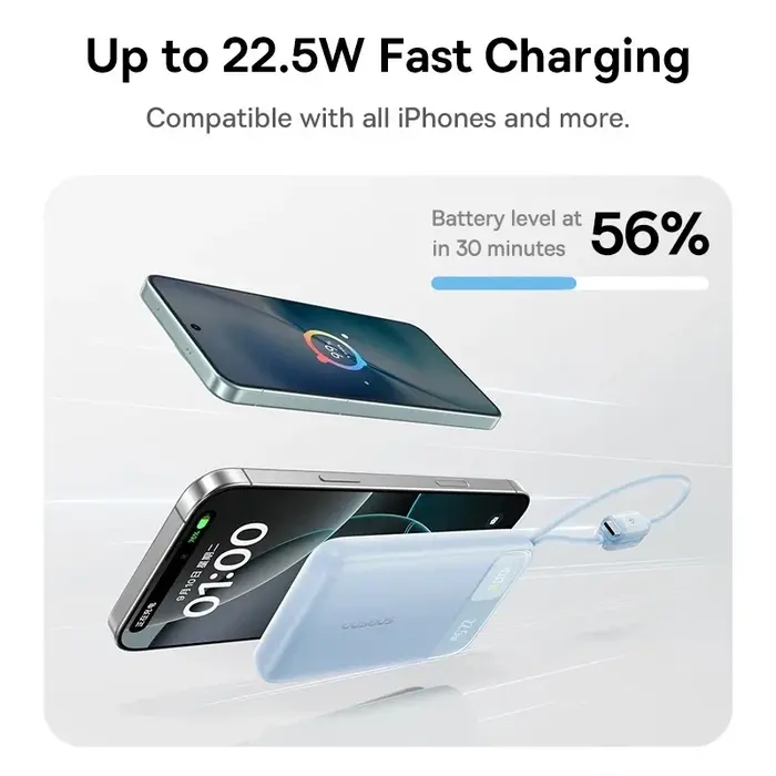 Baseus FC11 22.5W Dual-Cable Power Bank 20000mAh