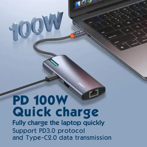 LDNIO DS-16H 6in1 Type-C Docking Station USB Adapter  PC Laptop Computer