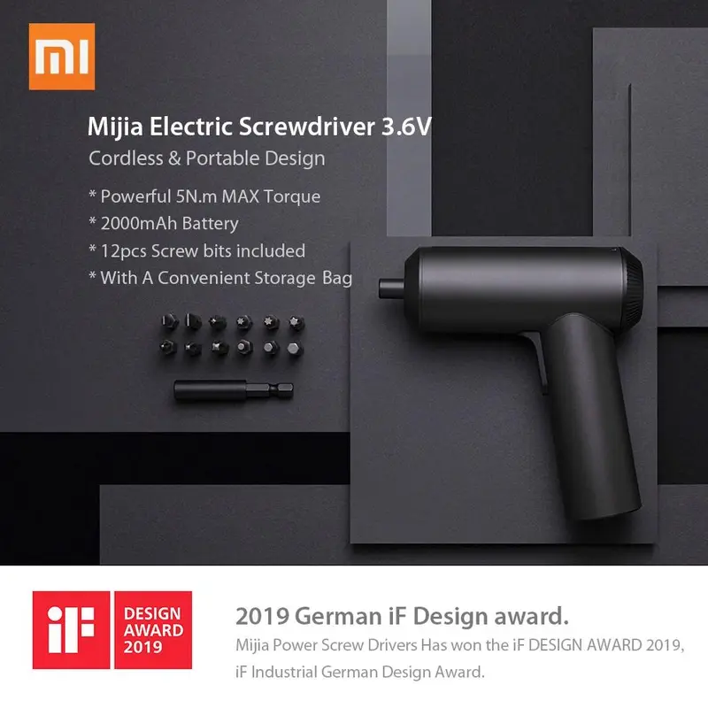 Xiaomi Mijia 12PCS S2 Bits Practical Home Electric Screwdriver