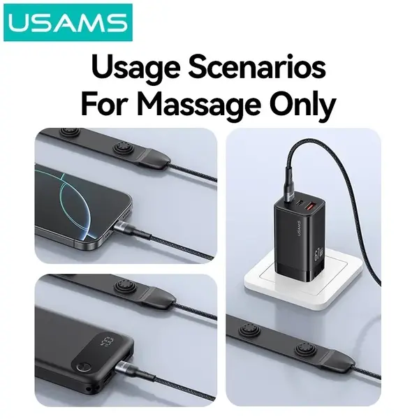 USAMS SJ759 100W Fast Charging Cable with massager