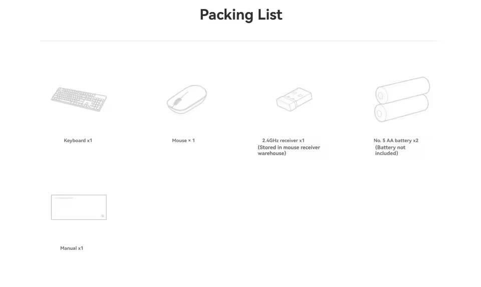 Xiaomi Wireless Keyboard Mouse Set Combo 3