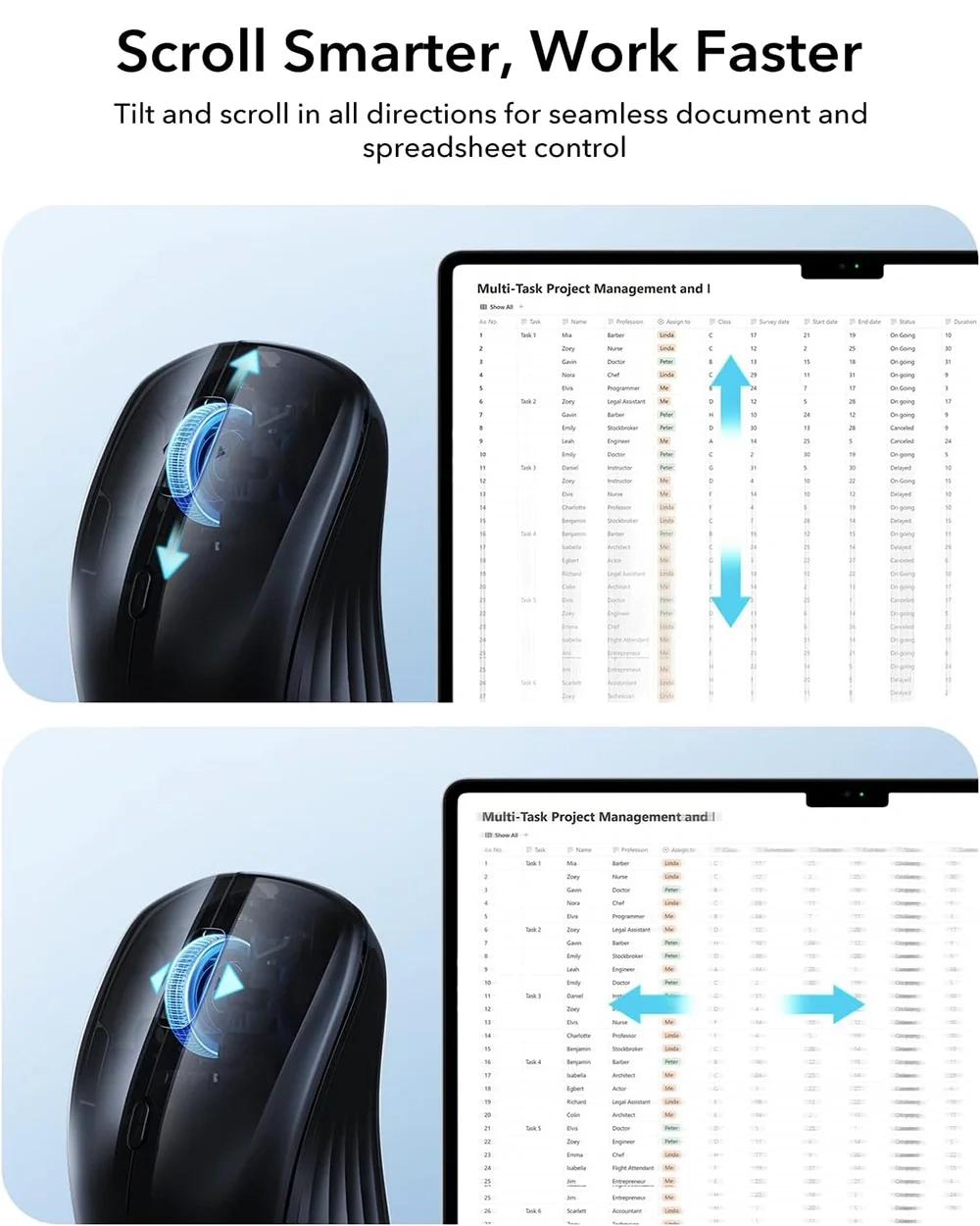 ESR MagMouse Snap-to-Carry Rechargeable Mouse
