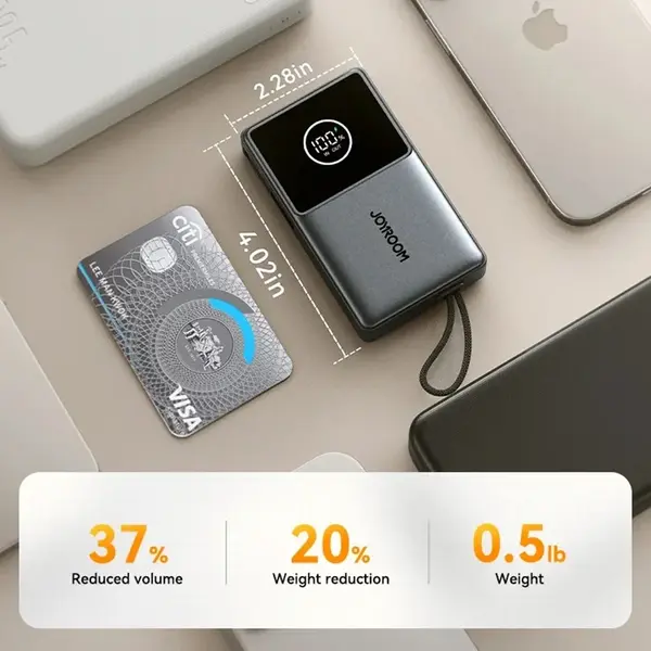 JOYROOM JR-PR1 10000mAh 22.5W Power Bank with cable