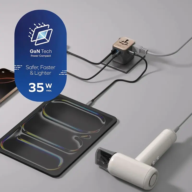 Momax 1-World² 35W Travel Adapter