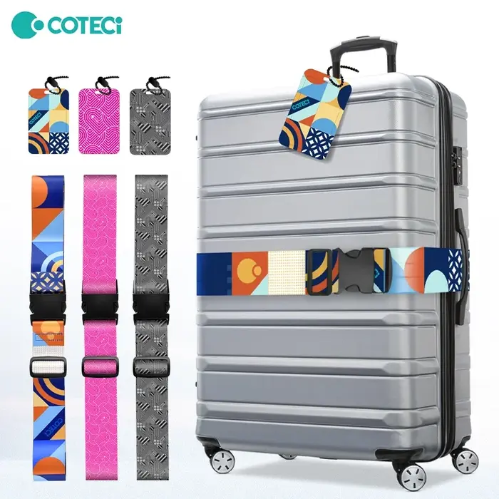 COTECi OT-006 Luggage Strap and Tag Set for Travel Use