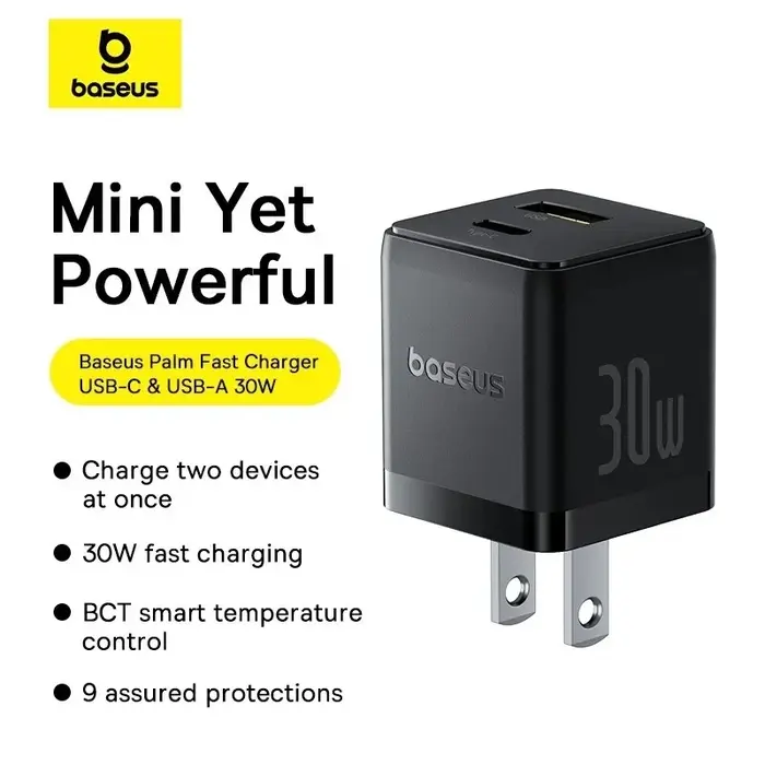 Baseus Palm Fast Charger 1C & U+C 30W