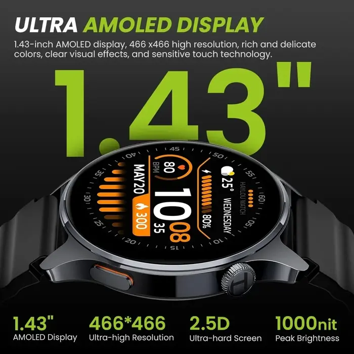 Haylou Watch 4S GPS Amoled Display Smartwatch