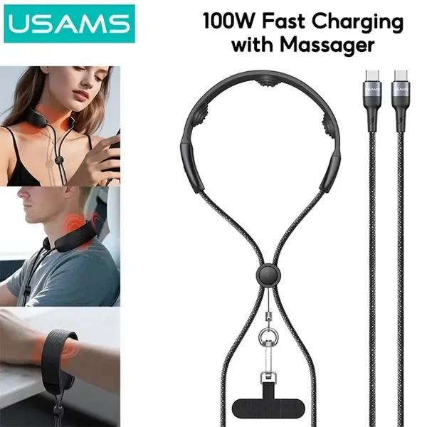 USAMS SJ759 100W Fast Charging Cable with massager