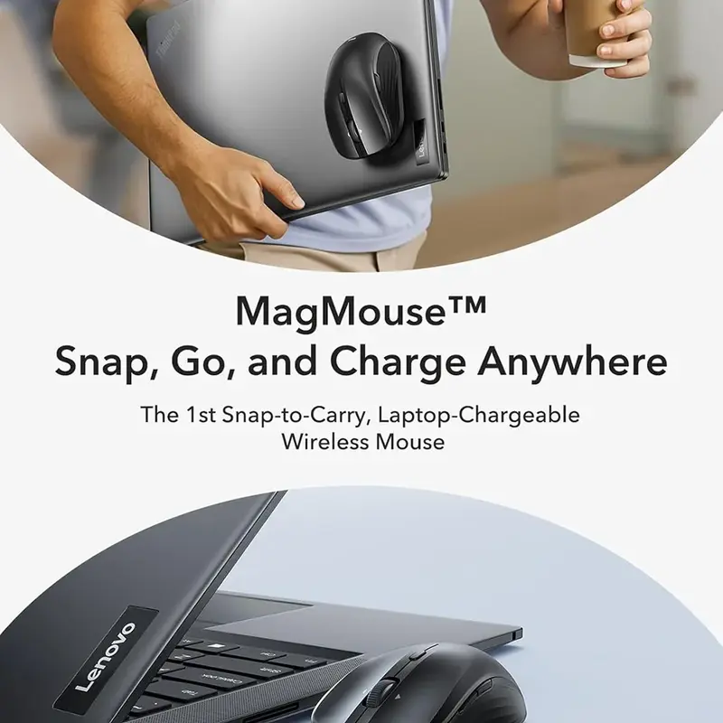ESR MagMouse Snap-to-Carry Rechargeable Mouse