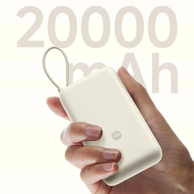 Xiaomi 20000mAh 33W Power Bank with Integrated Cable