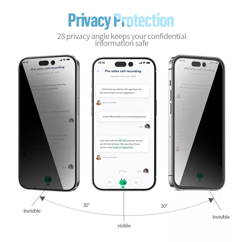 Blueo Antistatic Dustproof Full Screen Protector for iPhone 17 & 16 pro max & pro