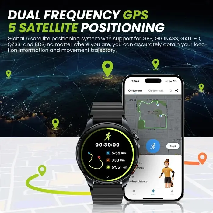 Haylou Watch 4S GPS Amoled Display Smartwatch
