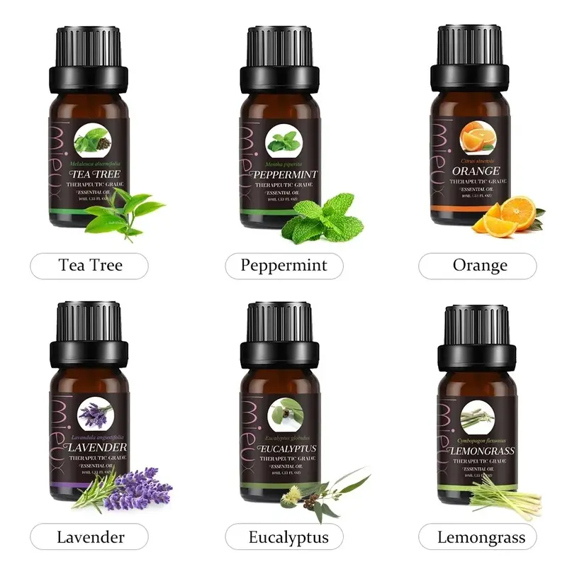 Premium Pure Natural Essential Oil 6Pcs 10ml