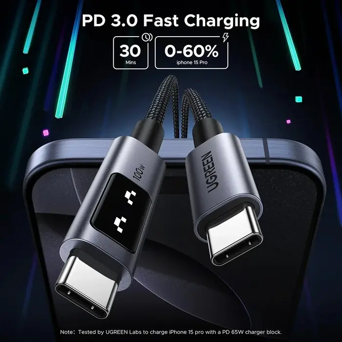 UGREEN Uno 100W USB-C to C Fast Charging Cable