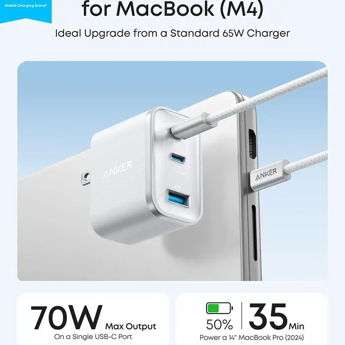 Anker 3 Ports Nano Charger 70W