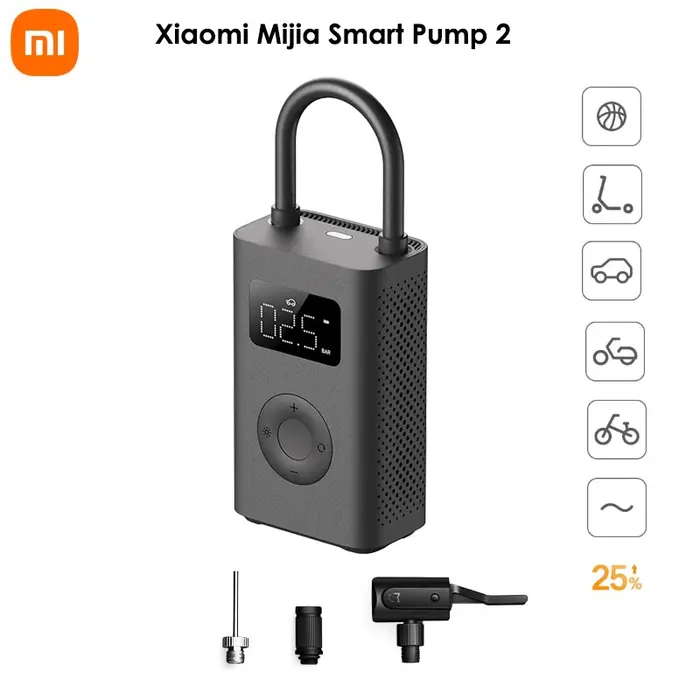 Xiaomi Mijia Air Pump 2 Electric Tire Inflator for Car & Motorcycle