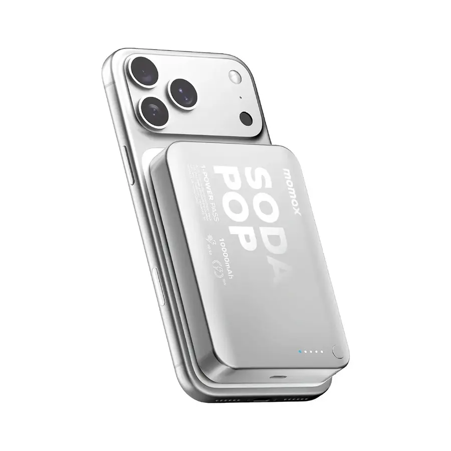 Momax 1-Power Pass 10000mAh Magnetic Wireless Power Bank (Soda Pop)