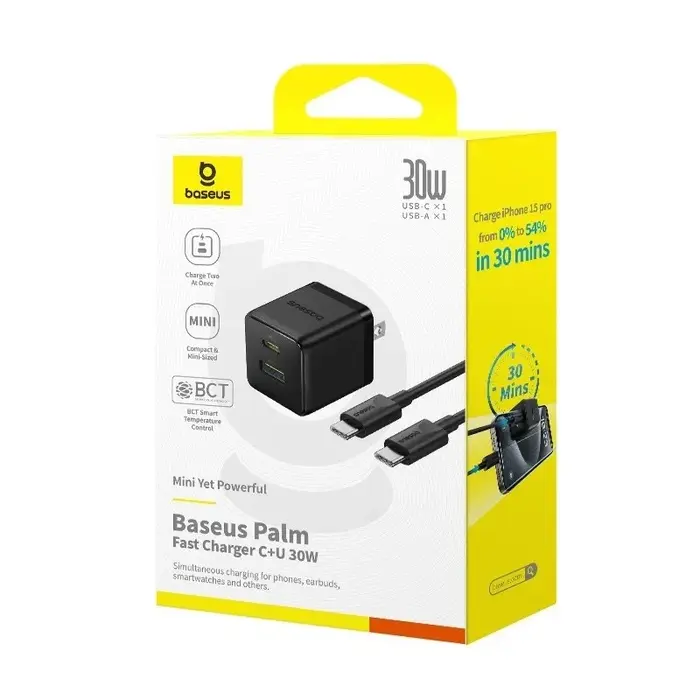Baseus Palm Fast Charger 1C & U+C 30W