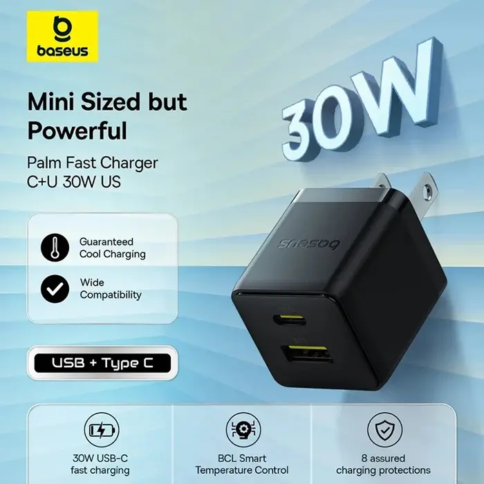 Baseus Palm Fast Charger 1C & U+C 30W
