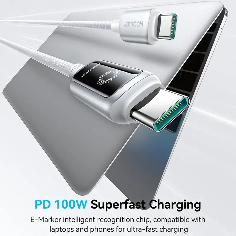 Joyroom S-A55 100W Auto Power-Off C to C Fast Charging Data Cable
