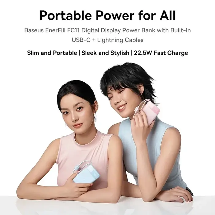 Baseus FC11 22.5W Dual-Cable Power Bank 20000mAh