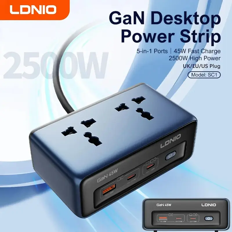 LDNIO SC1 Multi-Port GaN Fast Charging Power Strip