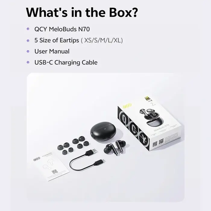 QCY MeloBuds N70  ANC Wireless Earbuds