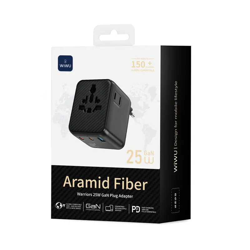 WiWU Wi-UA011 25W GaN Aramid Fiber Warrior Universal Adapter