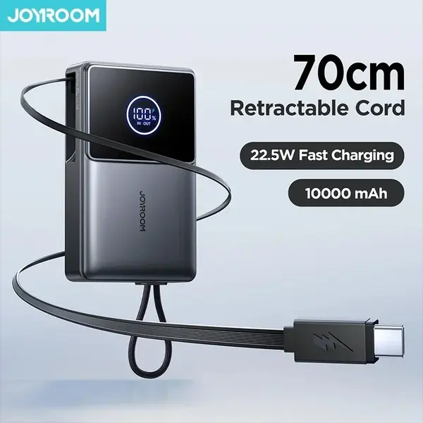 JOYROOM JR-PR1 10000mAh 22.5W Power Bank with cable