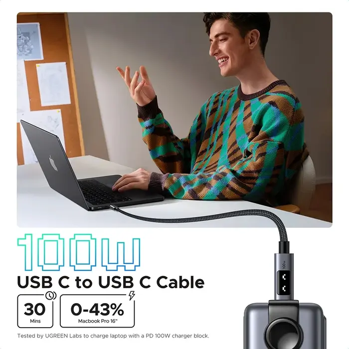 UGREEN Uno 100W USB-C to C Fast Charging Cable