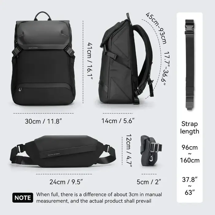 Mark Ryden MR2859 2-in-1 Men's Backpack & Crossbody Bag