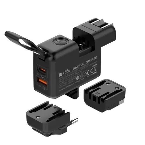 LDNIO Q2618 65W 2-Port Portable Travel Charger USB-C+USB-A QC3.0 2.0 AFC FCP SCP Fast Charging Wall Charger Adapter