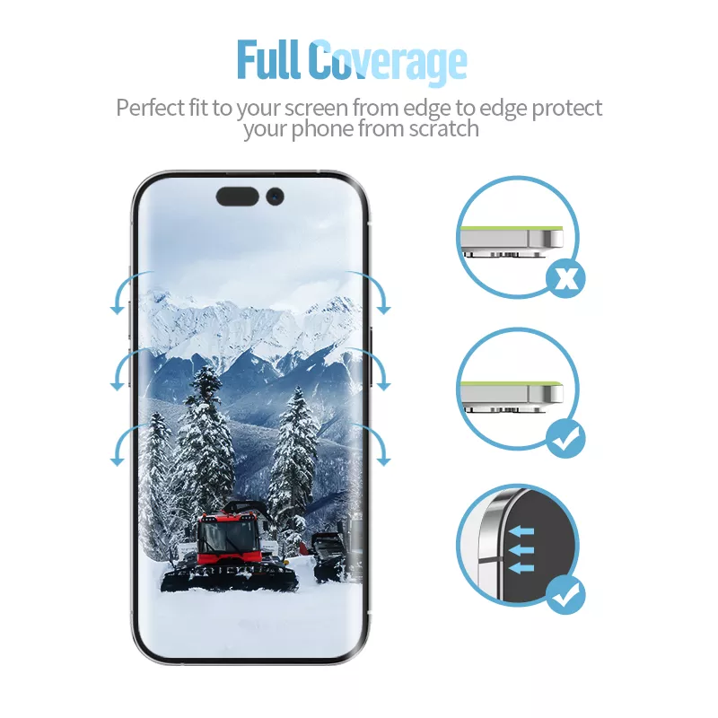 Blueo Antistatic Dustproof Full Screen Protector for iPhone 17 & 16 pro max & pro