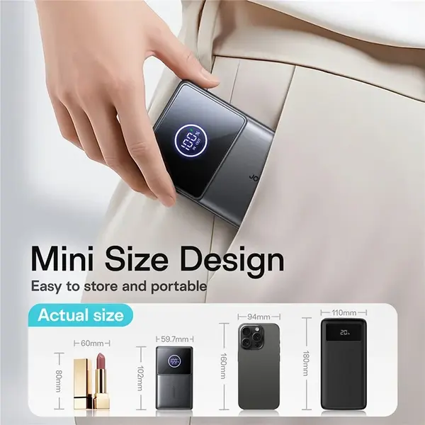 JOYROOM JR-PR1 10000mAh 22.5W Power Bank with cable