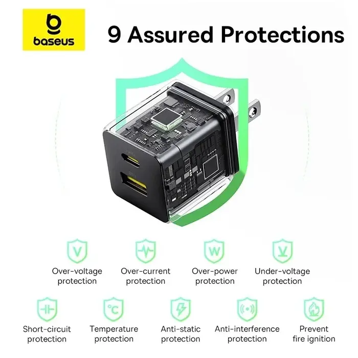Baseus Palm Fast Charger 1C & U+C 30W