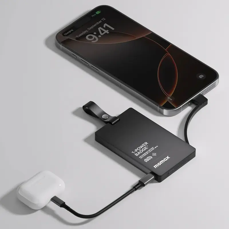 Momax 1-Power Badge+ Find My Locator With Emergency Power Bank