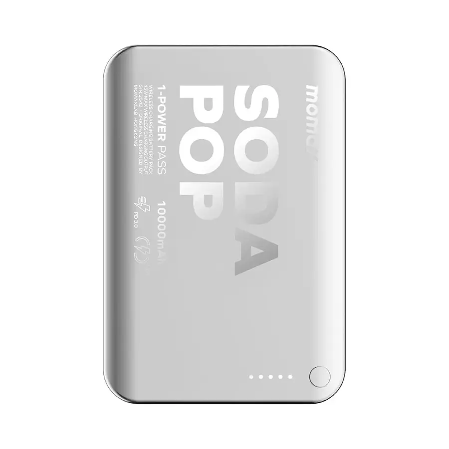 Momax 1-Power Pass 10000mAh Magnetic Wireless Power Bank (Soda Pop)