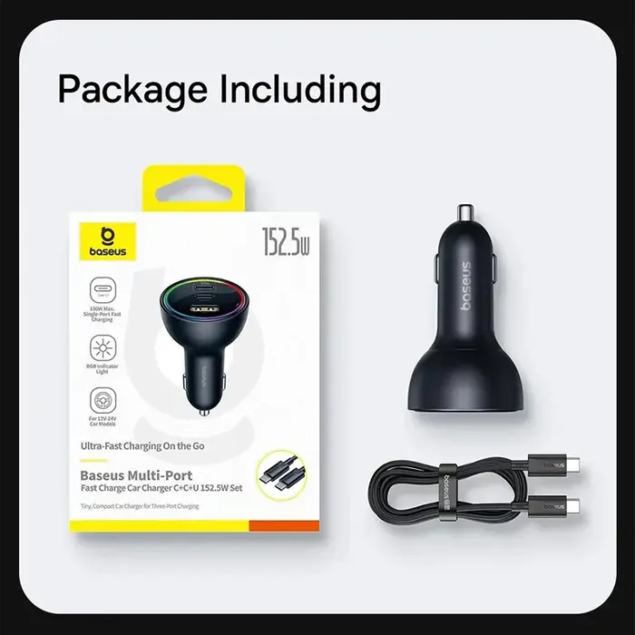 Baseus Multi-Port Fast Charging 152.5W Car Charger