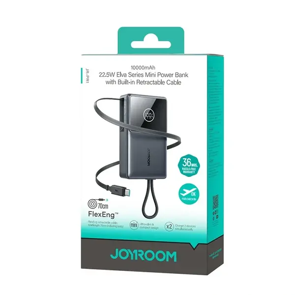 JOYROOM JR-PR1 10000mAh 22.5W Power Bank with cable