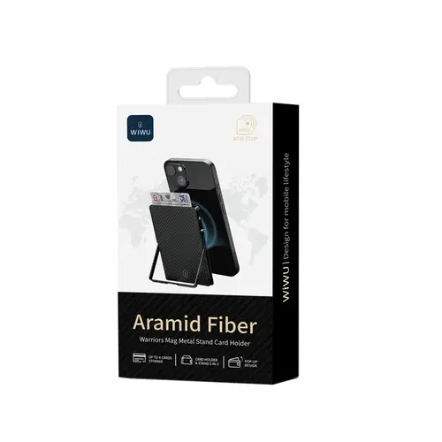 WiWU MW-007 Warriors Carbon MagSafe Magnetic Card Holder